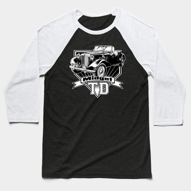 MG Midget TD Baseball T-Shirt by CoolCarVideos